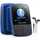 WOLFANG MP3-Player mit Bluetooth 5.2, Sportclip, Mini-Größe, Gewicht 28,3 g, HiF