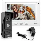 Eura VDP-45A3 Alpha Video-Türsprechanlage Gegensprechanlage, Weiss, 7-Zoll-Farbm