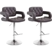 CLP 2er Set Barhocker Dublin C braun