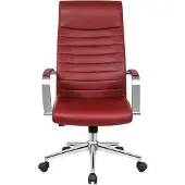 AEA Kunstlederstuhl Design Polstersessel Rot Stühle Esszimmerstuhl Bürostuhl