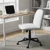 Merkloos Drehbare Bürostuhl aus Kunstleder ohne Armlehnen