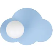 Licht-Erlebnisse Wandlampe Metall Glas 38 cm breit Blau Weiß G9 Kugelschirm Modern