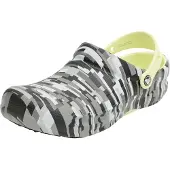 Crocs Uni Erwachsene Bistro Work Graphic Clog Clog, Black/Lime, 36/37 EU