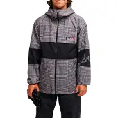Quiksilver - Veste de ski/snowboard - High In The Hood 10K Jacket YG Checker Java für Herren - Größe L - Grau
