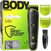 Gillette GilletteLabs i3 Body + Intimate Trimmer für Männer mit SkinFirst-Technologie, für Körper &amp; Intimbereich, wasserdichte, 1 Präzisionstrimmer