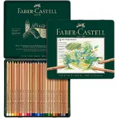 Faber Castell 112124 - Buntstifte Set Pitt Pastell, 24er Metalletui