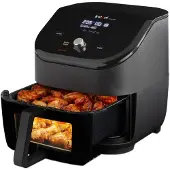 Instant Pot Vortex Plus ClearCook, Heißluftfritteuse, 5,7 l, 1,8 kg, Einzelbild, Schwarz, Drehregler, Berührung