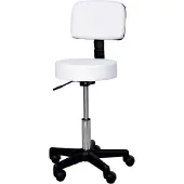 Aosom Rollhocker mit Lehne HOMCOM Weiß