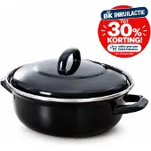 BK Fortalit, 1,4 l, Schwarz, Edelstahl, Emaille, Edelstahl, Keramik, Gas, Halogen, Induktion