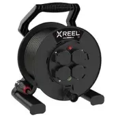 Pce 9250004-p Kabeltrommel XREEL 250 4xSSD nat Shutter 25m 3G1,5 H05VV-F schwarz BA IP54 9250004p