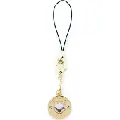 GUESS zawieszka GUCPMHGLD Phone Strap Heart Diamond Charm with Rhinestones