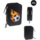 Tinka - Pencil Case Triple - Flaming Football