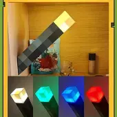 Aurum Minecraft Spiel Taschenlampe Lampe LED Nachtlicht Geschenk USB wiederaufladbar