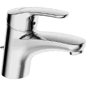 Hansa Einhebelmischer Waschtischbatterie HANSAMIX 0109, Kupferrohr, Zugstangenablaufgarnitur, Ausladung 141 mm, DN15, chrom, 1 Stk.