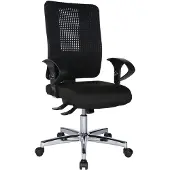 Topstar Profi Bürostuhl HJH SITNESS WORK Ergonomischer Schreibtischstuhl mit Armlehnen (höhenverstellbar) Stoff Schwarz Drehstuhl für Büro, Zuhause