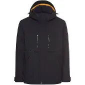 Camel active Herren teXXXactive Jacke mit Abnehmbarer Kapuze Schwarz, menswear-
