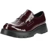 Högl Damen Loafer-Slipper aus glänzendem Leder mit profilierter Sohle und dezenten Ziernähten