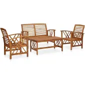 vidaXL 4-tlg. Garten-Lounge-Set Massivholz Akazie
