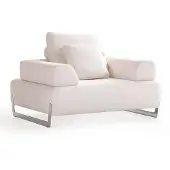 Xl Moebel Gmbh Weißer Polstersessel Metallfüße Wohnzimmer Stoffsessel Relaxsessel
