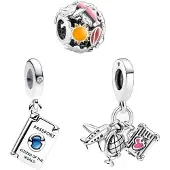 Sonstiges Bead Charms Kirschblüten für Damen Kompatibel mit Pandora Solar-Reisepass-Flugzeuge