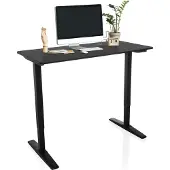 Hjh OFFICE Elektrisch höhenverstellbarer Schreibtisch STAND CARBON Computertisch höhenverstellbar 75.0 - 120.0 x 120.0 x 60.0 cm