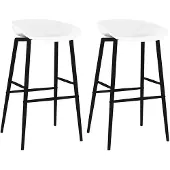 vidaXL Barhocker 2 Stk. Weiß