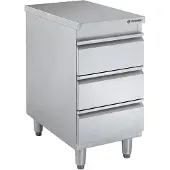GastroHero Edelstahl Schubladenschrank BASIC 400x700 mm mit 3 Schubladen
