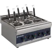 GastroHero Elektrischer Nudelkocher – 6 Siebe, 24,75 L Kapazität, Edelstahlgehäuse, leistungsstark & energieeffizient für Profiküchen