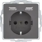 Berker SSD MIT 2X USB 2,4A SCHWARZ MA (48036085 Q.X)