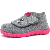 Superfit Hausschuh Textil Happy Kinderschuhe Hausschuh Grau Freizeit