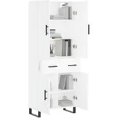 vidaXL Highboard Weiß 69,5x34x180 cm Holzwerkstoff