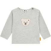 Steiff Shirt langarm Bär, grau, 86