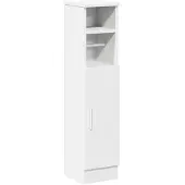 vidaXL Badezimmerschrank mit Rollenhalter Weiß 20,5x22x90 cm
