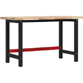 vidaXL Werkbank 140x60x83 cm Massivholz Akazie Rechteckig