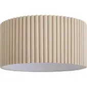 QAZQA Japandi Lampenschirm Beige Leinen 50/50/25 - Muschelförmig Single