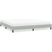 vidaXL Bettgestell ohne Matratze Hellgrau 200x220 cm Samt