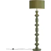 QAZQA Retro Stehleuchte Grün mit Stoffschirm 160cm - Captain