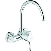 GROHE Concetto Einhand-Spültischarmatur, Wandmontage, Ausladung 280mm, schwenkbar, 32667001