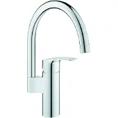 GROHE Eurosmart Einhand-Spültischarmatur, Ausladung 183mm, hoher Auslauf, schwenkbar, 33202003, Farbe: Chrom