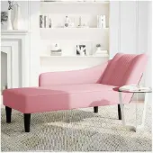 vidaXL Chaiselongue mit Rechter Armlehne Rosa Samt
