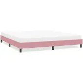 vidaXL Bettgestell ohne Matratze Rosa 200x220 cm Samt