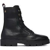 Tommy Hilfiger Schnürschuhe TH Stud Leather Lace-Up Boot FW0FW09571 Schwarz 122