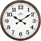 MPM -Quality Wanduhr Western Relic rund Ø 410 mm Kunststoff Braun