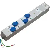 ABN Steckdosenleiste 5L_bestehend aus: 4xSchuko 16A, 1xD02 3pol,1xFI 40A/0,03A 4pol,4xLS B 16A 1pol, EH005L