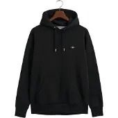 Gant Sweatshirt "Sweatshirt REGULAR SHIELD HOODIE", Herren, Gr. S, schwarz, Obermaterial: 78% Baumwolle CO. 22% Polyester PES., Sweatshirts Sweatshirt