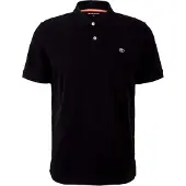Tom Tailor Basic Contrast Kurzarm-poloshirt Schwarz M Mann Schwarz M