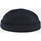 HANSEHELD Docker Cap Blau Wolle Kurz Flach Docker-Mütze