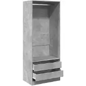 vidaXL Kleiderschrank Betongrau 80x50x200 cm Holzwerkstoff