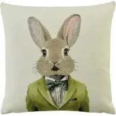 Jil Sander Kissenhülle Candy 50 × 50cm Hase im Anzug