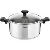 Tefal Comfort Max Kochtopf 24 cm + Glasdeckel, Induktion, hochwertiger Edelstahl